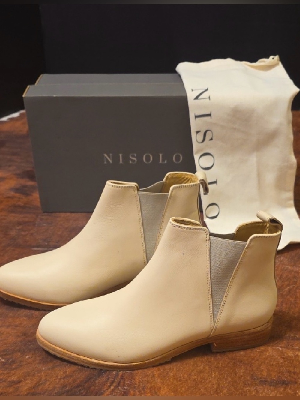 Nisolo Women's Tan Ankle
Booties With Dustbag
